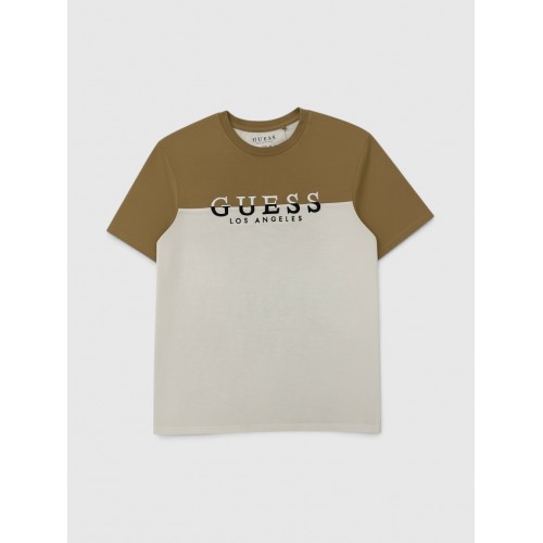 Ανδρικό Guess Los Angeles T-Shirt – Καφέ / Εκρού / Pre-Owned